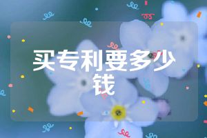 买专利要多少钱